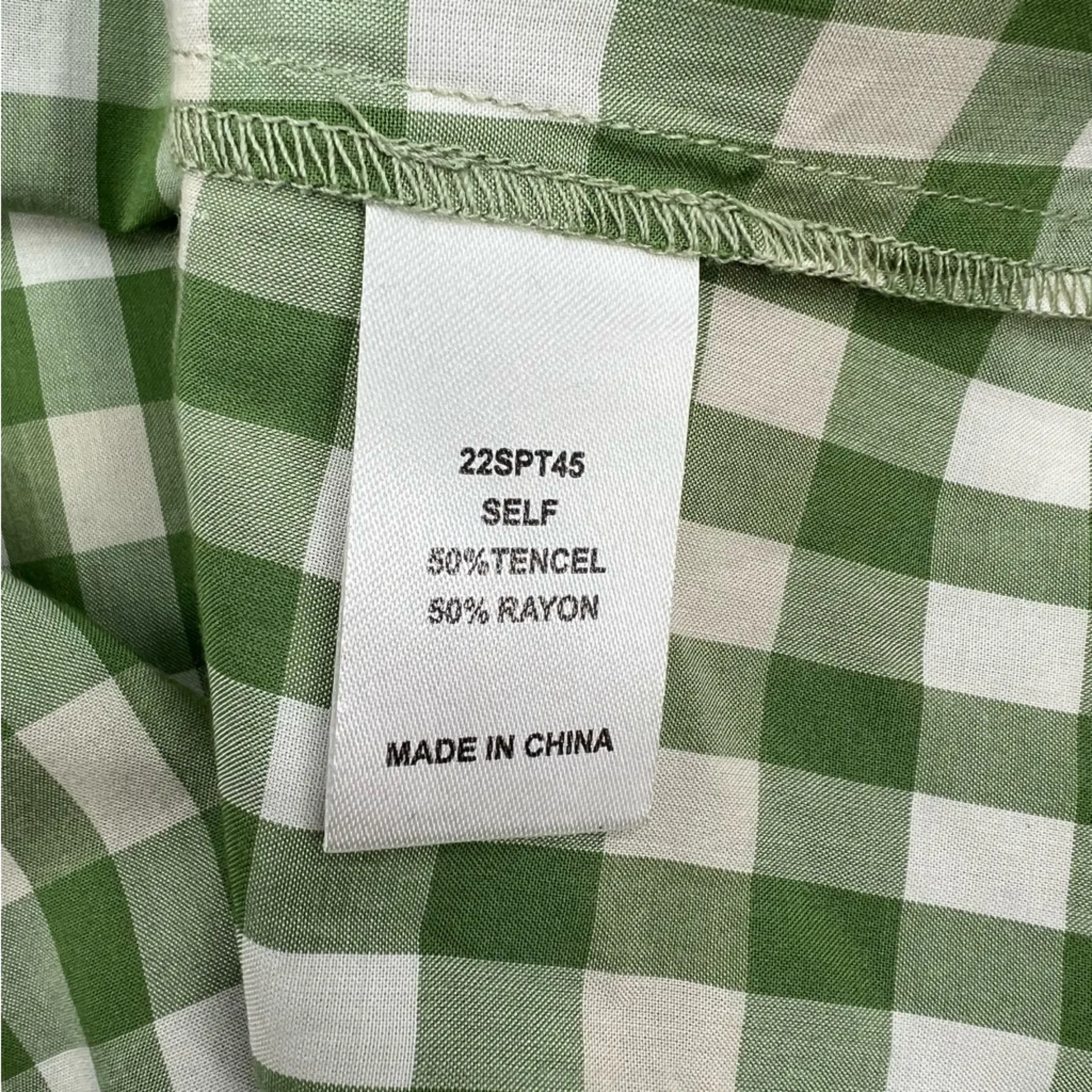 NWT Hunter Bell Mia Green Gingham Plaid Top Size S - Image 4