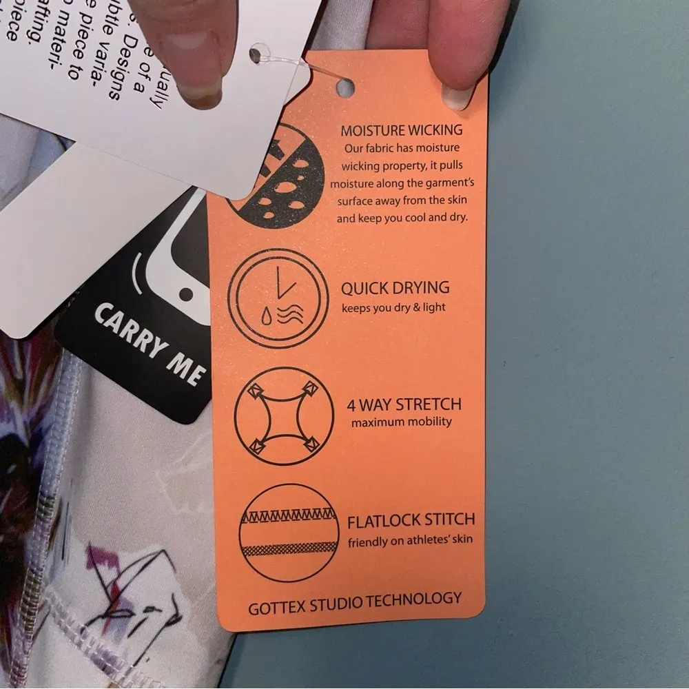 Gottex Light Flower Inter-Luxe Ankle Length Leggings Size Large - Image 3