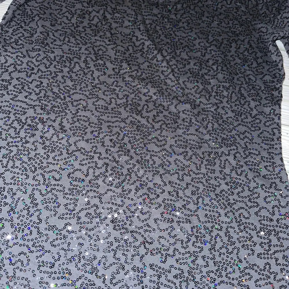 Banana Republic Sequin Sparkle Gray Shirt Blouse - Image 4