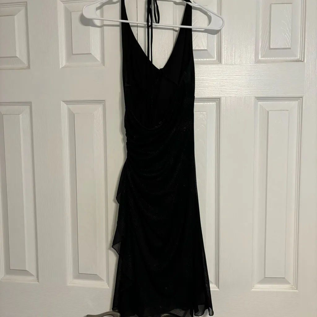 Y2K Early 2000’s Black Sparkly Dress Size XS - Image 3