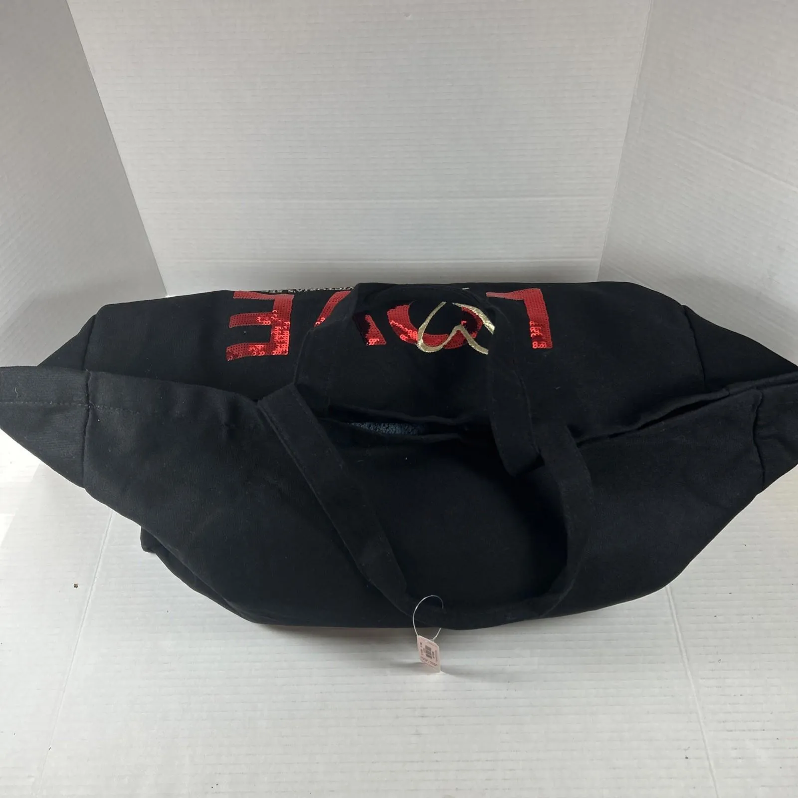 Victoria Secret Black Tote with Love in Red Sequins, Large - Image 5