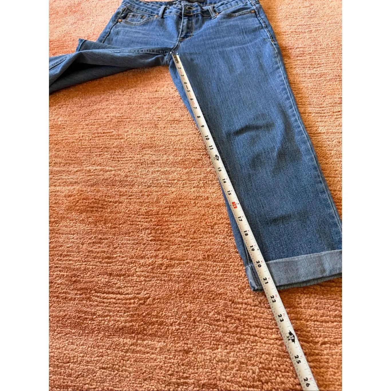 Jordache Skinny Stretch Crop Jeans Size 6 Blue Denim - Image 6