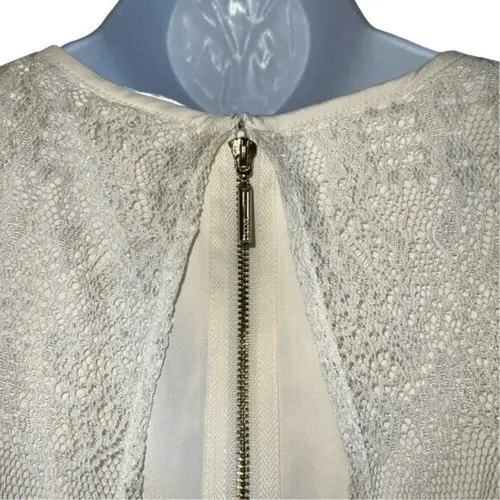 KENSIE White Combo Lace Overlay Dress Gold Zipper‎ NWT  Size XS - Image 7