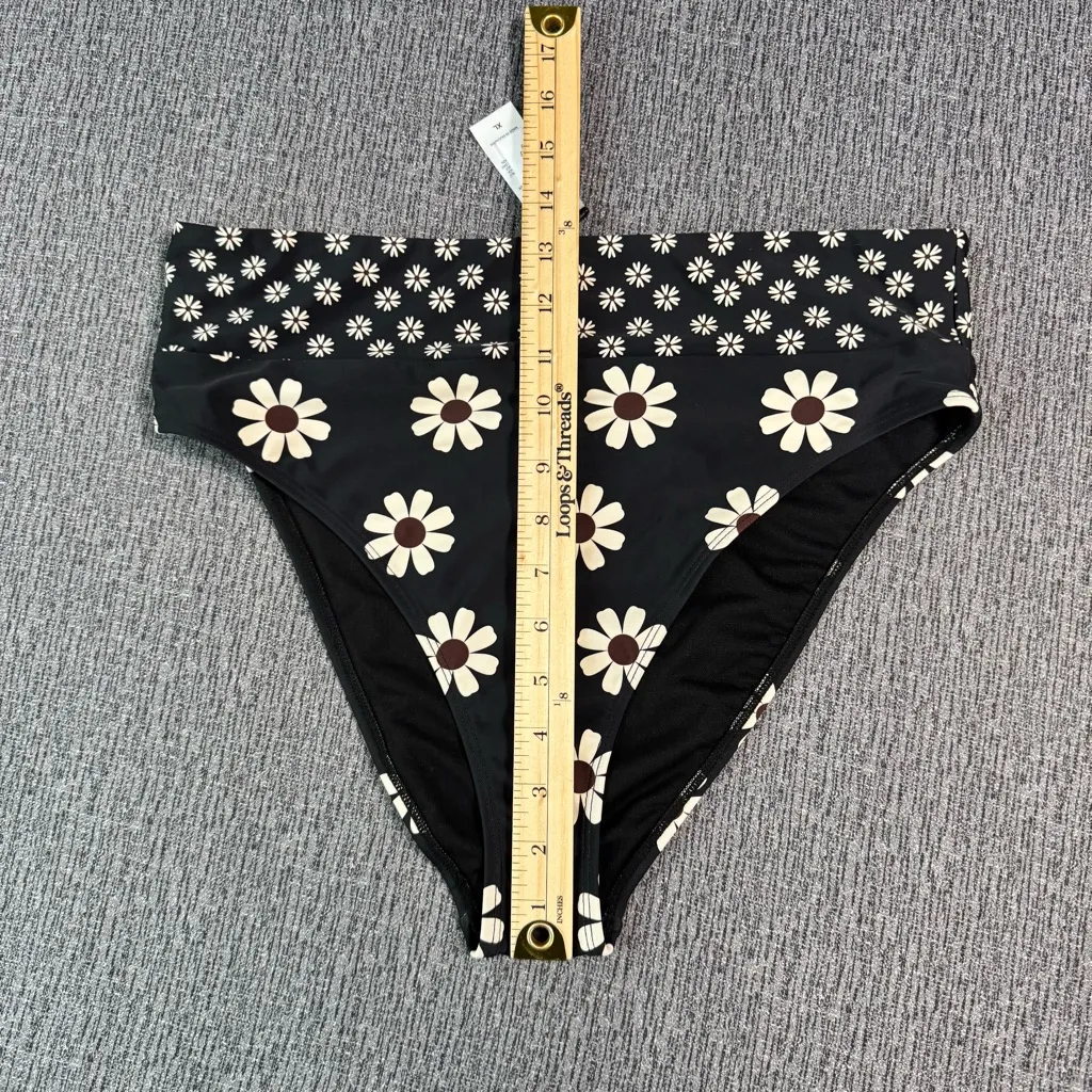 Salt + Cove Women’s Daisy Print Swim Bottoms Size XL - Image 9