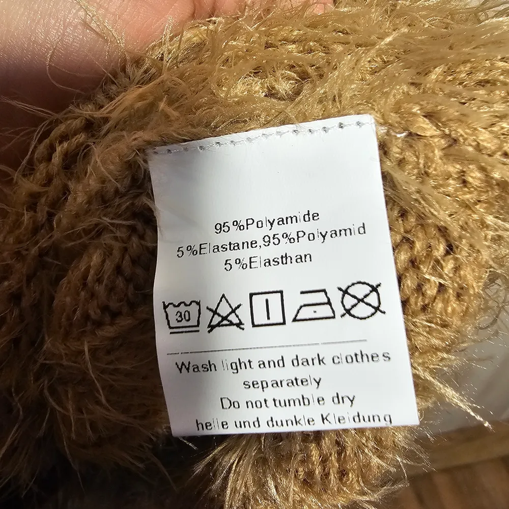 Grace Karin Tan Chunky Knit Cardigan - Image 3