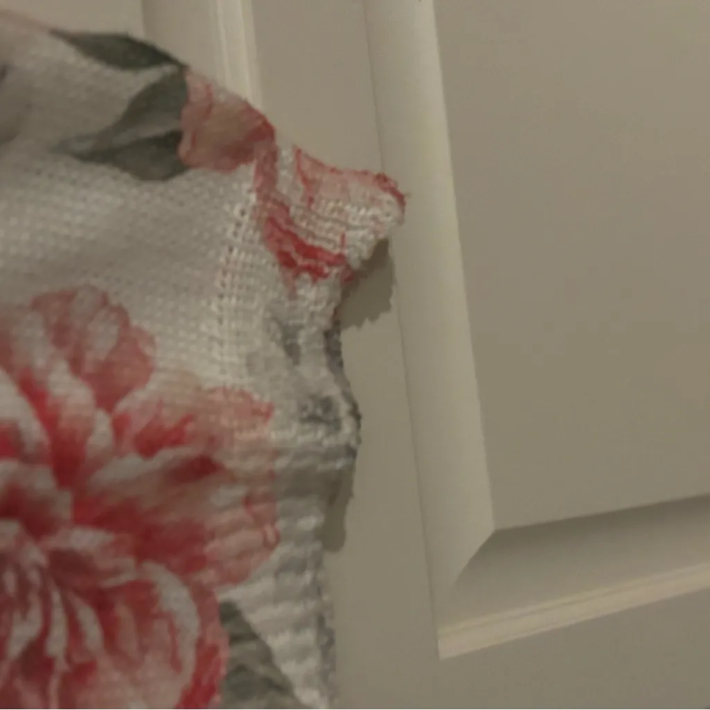 Luisa Ricci‎ Floral Knit Top Style# 3355 Made In Italy Size mediumm White Size M - Image 6