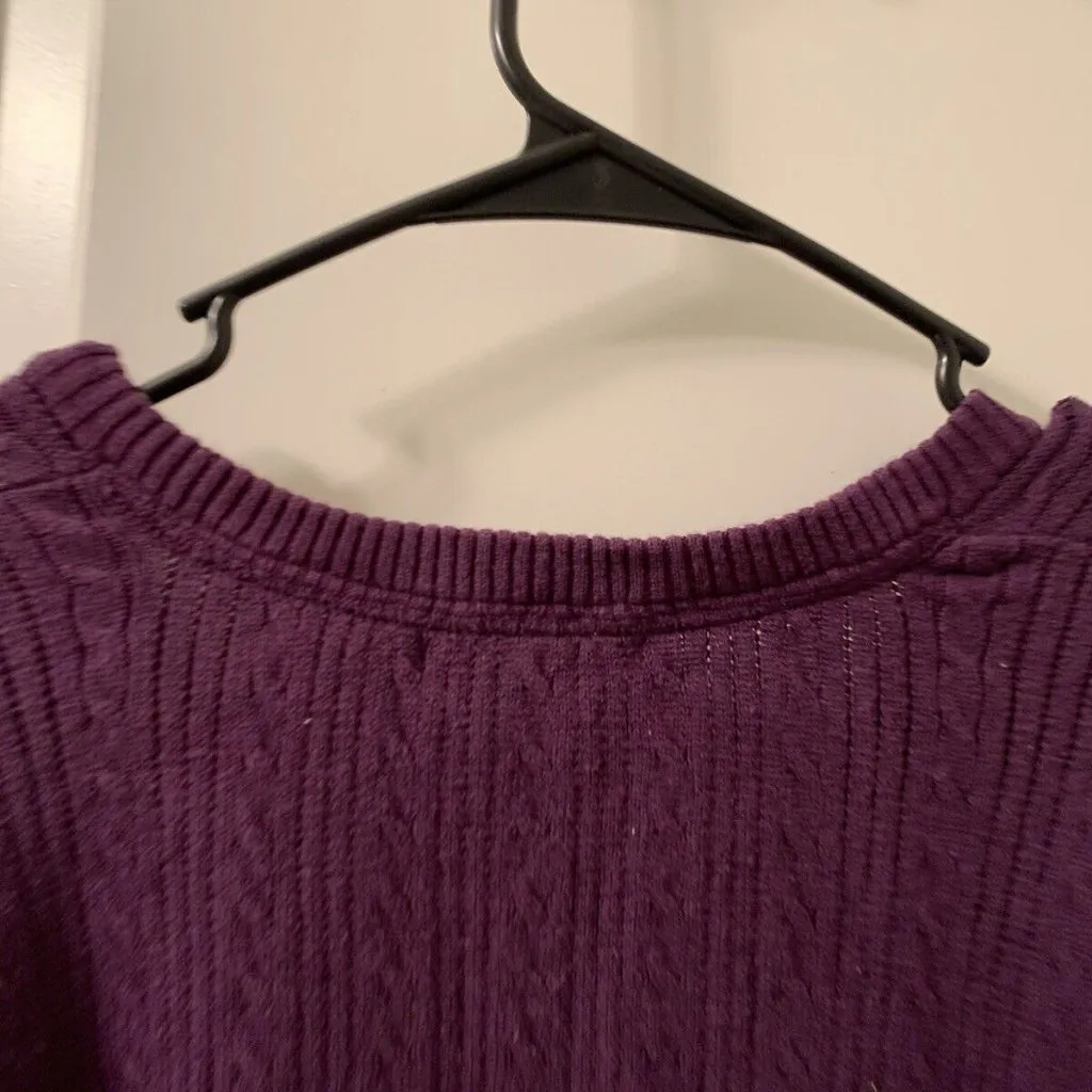 Basic Editions Womens Sweater Purple Size Large - Image 4
