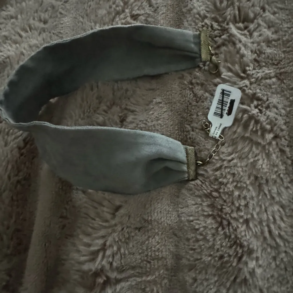 NWT Free people Daisy Jane Suede choker gray grey - Image 6