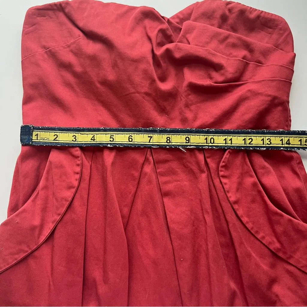 A Byer Elegant Strapless Orange Dress - Image 7