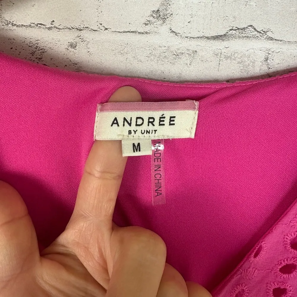 Andree by Unit Barbie Pink Eyelet Tiered Dress - Image 4