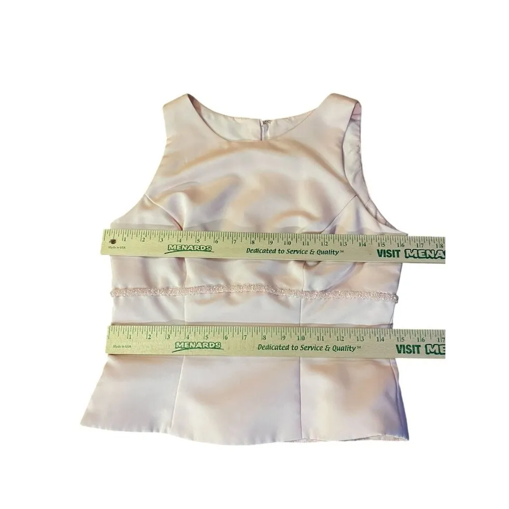 Alfred Angelo Formal Skirt Top Used Pink With Beads Women 5/6 Two Piece - Image 15