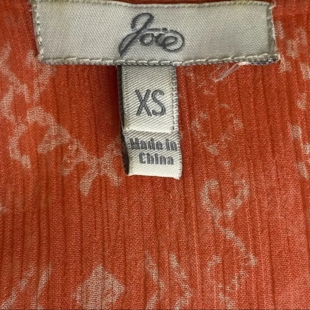 Joie • Orange Tribal Geo Print Stud Sheer Tank - Image 55