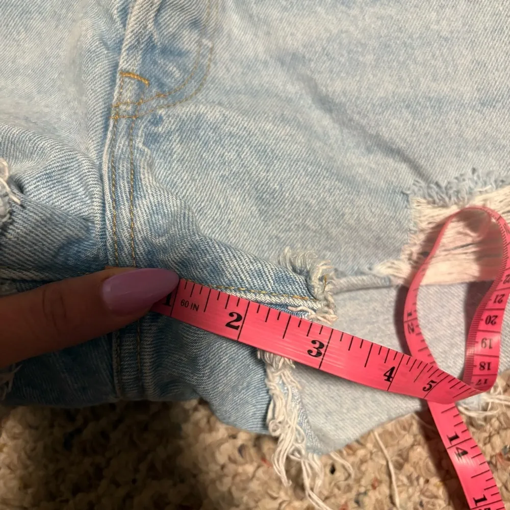 Levi's 501 High Rise Denim Shorts in Light Wash - Image 10