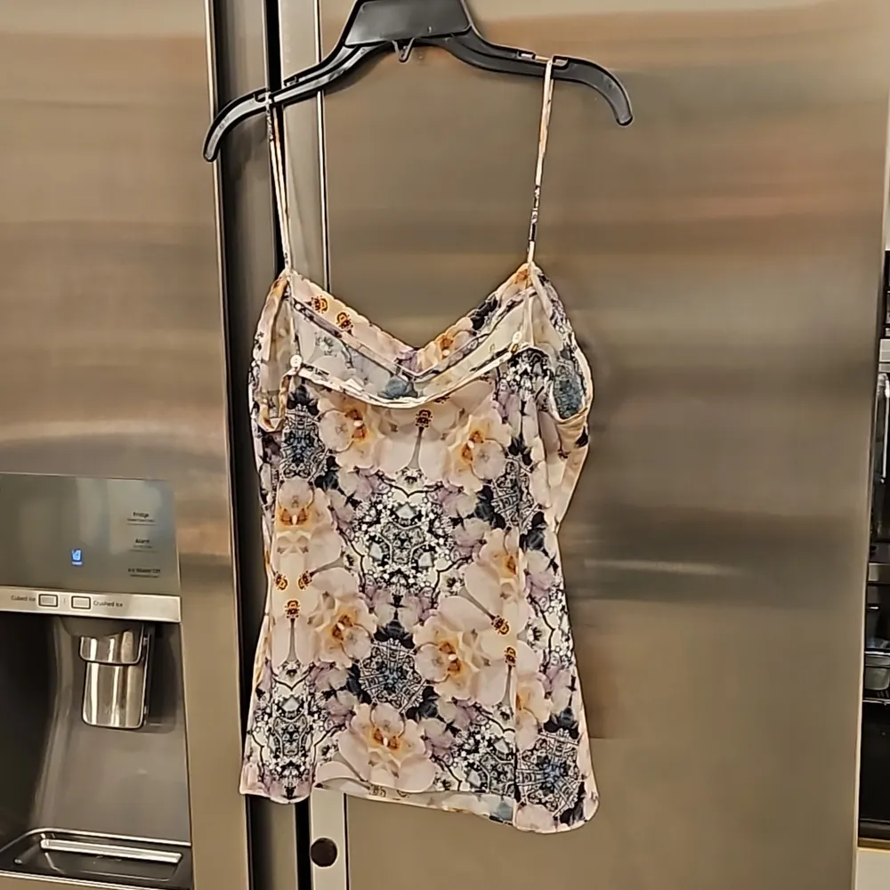 TED BAKER Cynaria Scallop Edge Cami Orchid Floral Kaleidoscope Print Medium NWOT - Image 7