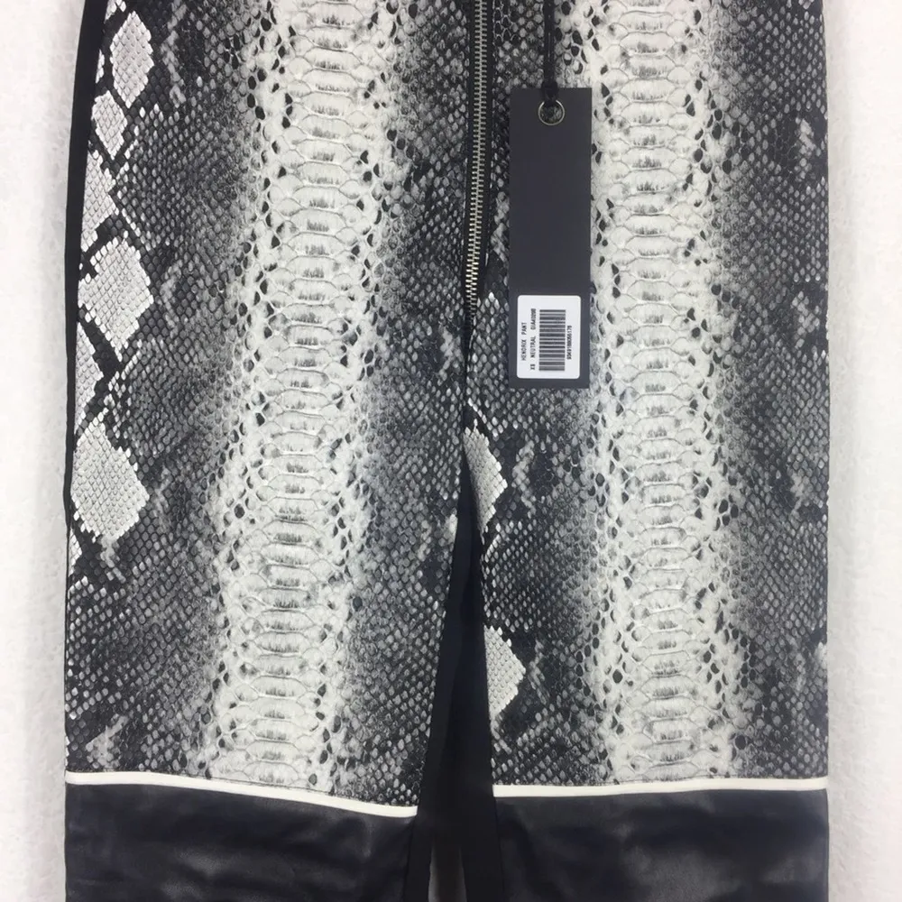 NWT I.AM.GIA Hendrix Faux Leather Snakeskin Zipper Trouser Pants XS - Image 10