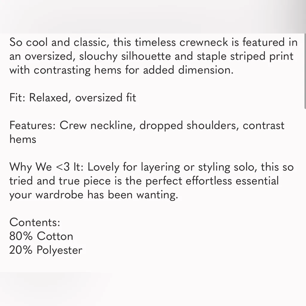 We The Free Classic Striped Oversized Crewneck - Image 5