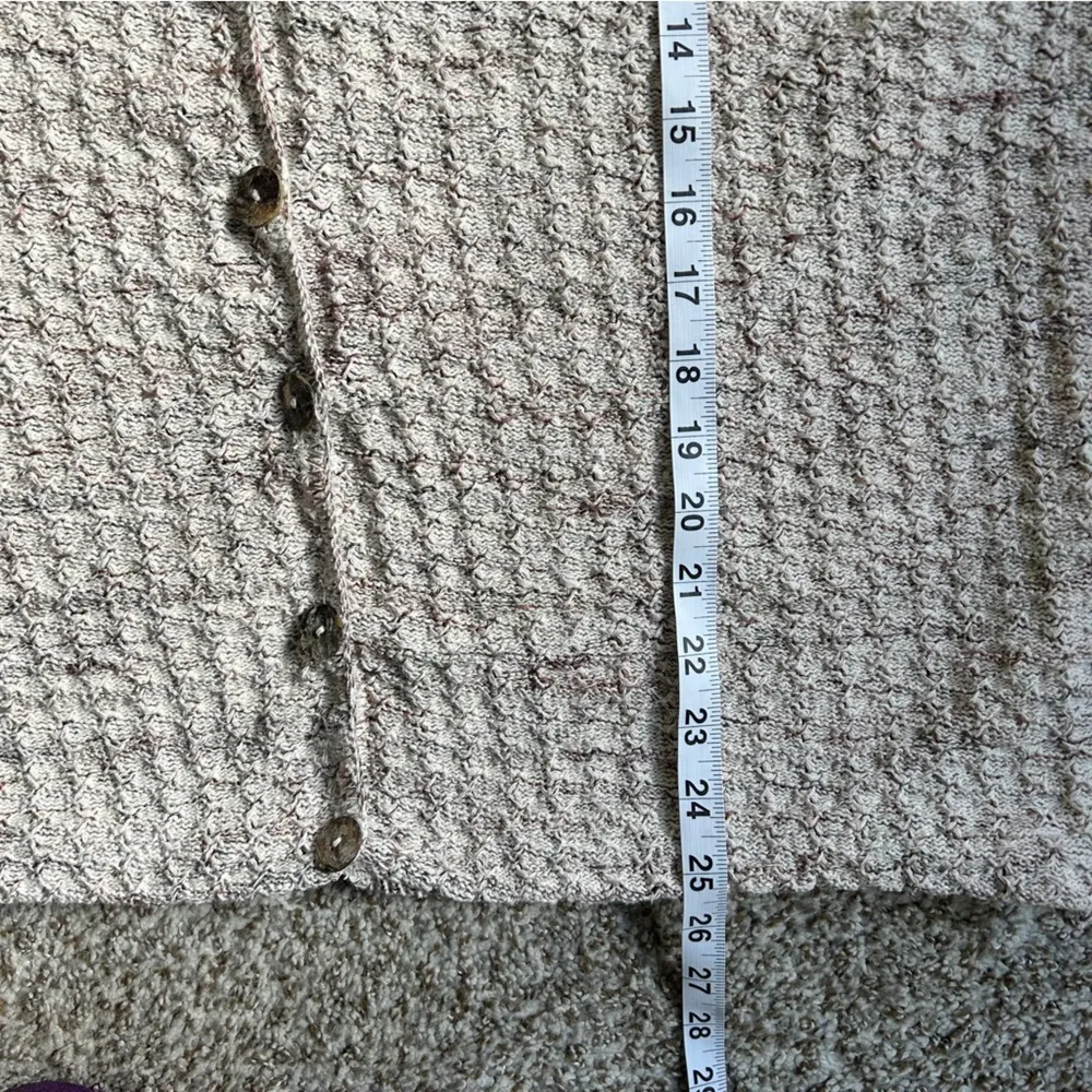 🦋 Vintage Amanda Adams Cream Pink Cardigan Neutral Casual Comfy Spring 1X - Image 6