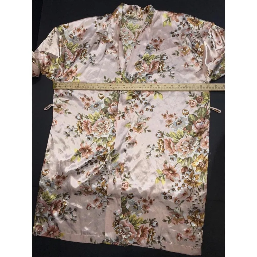 Victoria’s Secret Vintage Floral Pink Lace Preppy Classic Lounge Kimono Small - Image 7