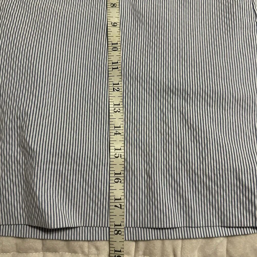 S.C. & Co. Seersucker Skort Women's Size Large Tennis Golf Athleisure Skirt Blue - Image 7