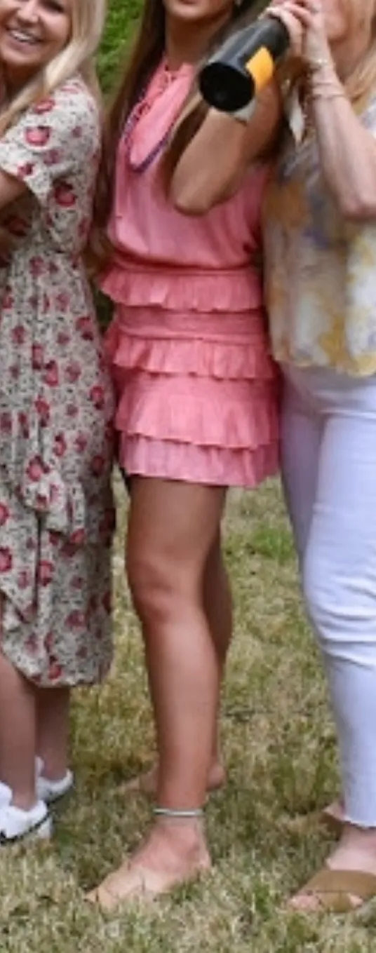 Pink Tiered Mini Dress - Image 4