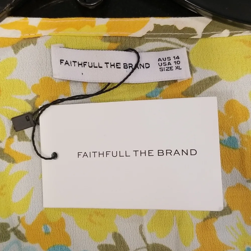 💕FAITHFULL THE BRAND💕 Margherita Shirred Crepe Mini Dress Annina Floral 10 NWT - Image 16