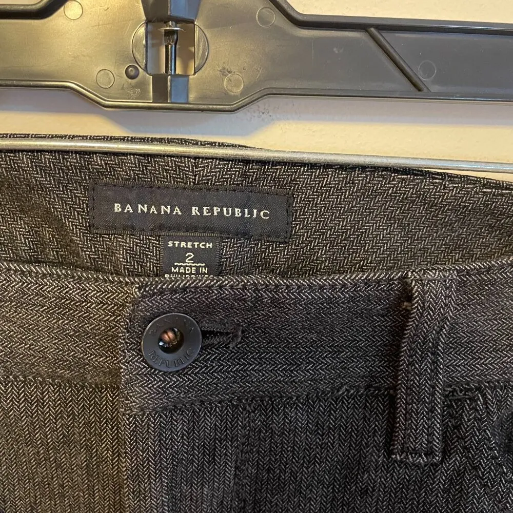Banana Republic Low Rise Skinny Leg Stretch Dress Pants Trousers Grey Size 2 - Image 3