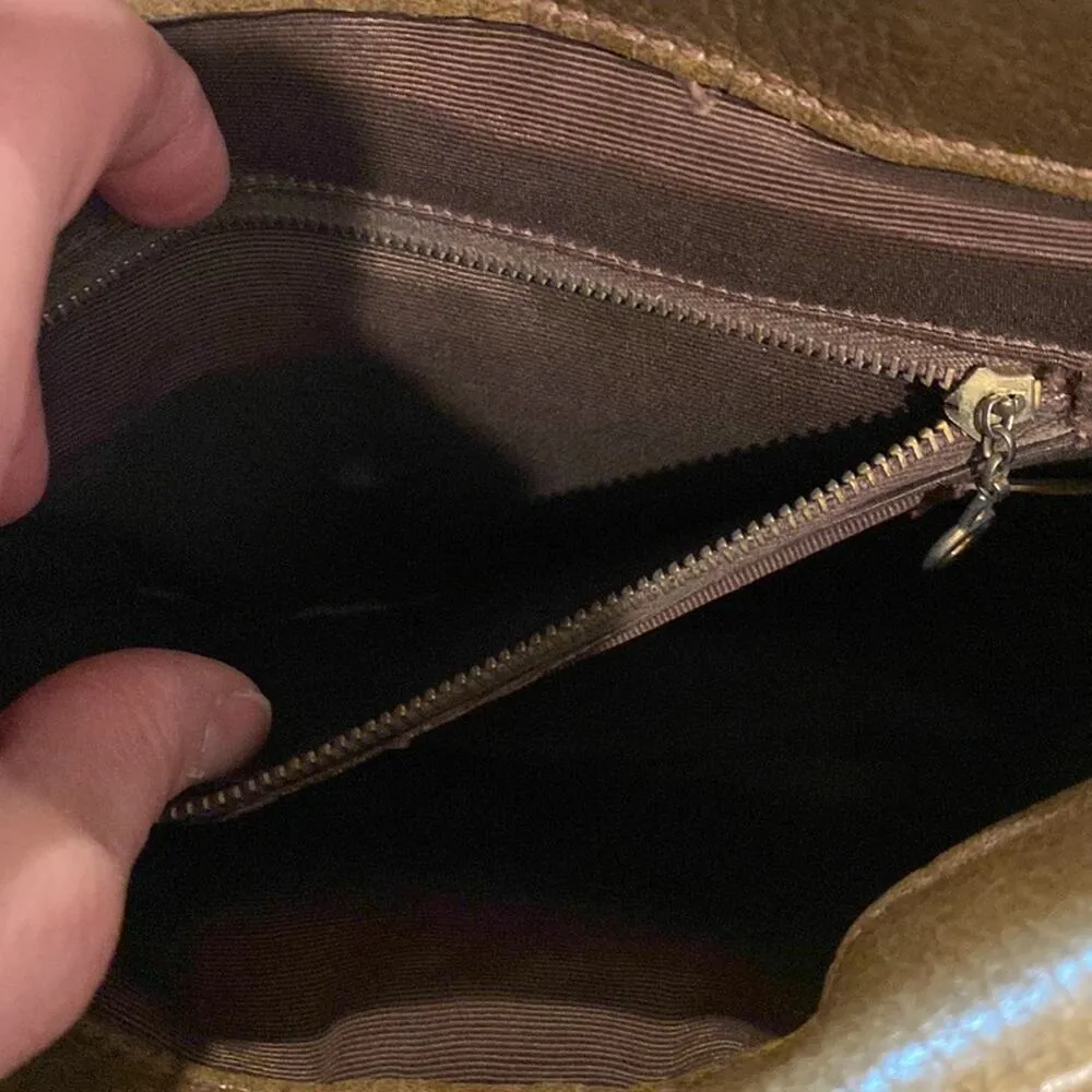 Justin Vintage Top Grain Cowhide Leather Shoulder Bag Western Style - Image 7