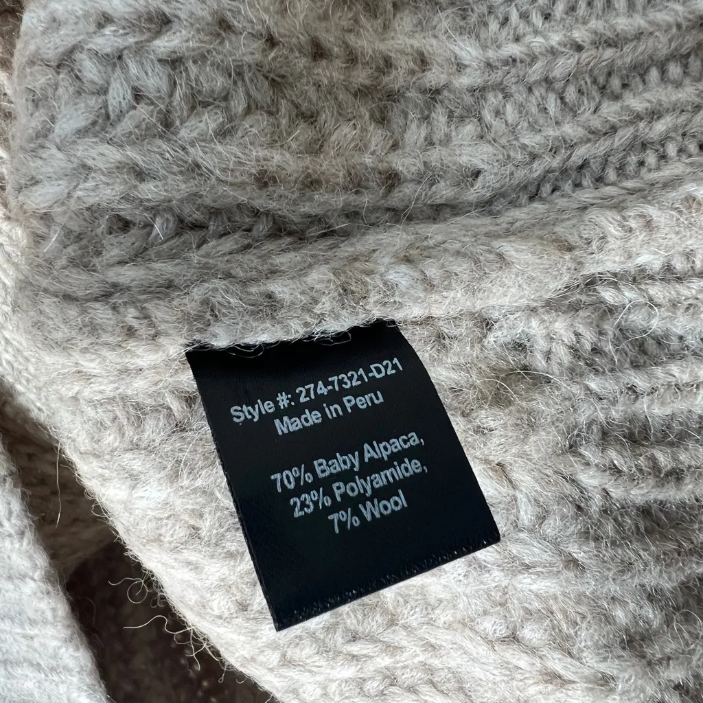 Jenni Kayne Alpaca Cocoon Cardigan Oatmeal XXS Relaxed Fit Luxury Knit NWOT Brown - Image 8