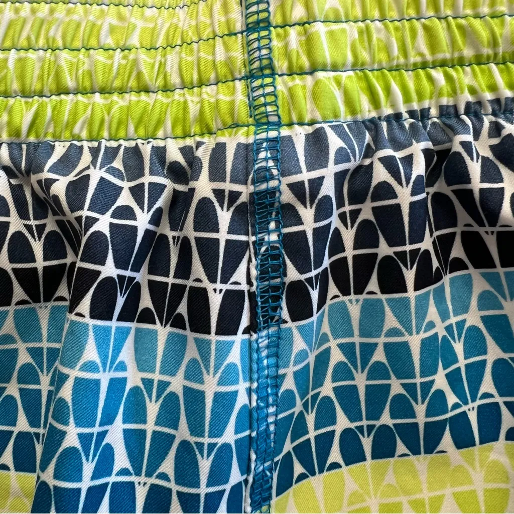 Nike Women’s FitDry Running Shorts Striped Blue Green XS - Image 5