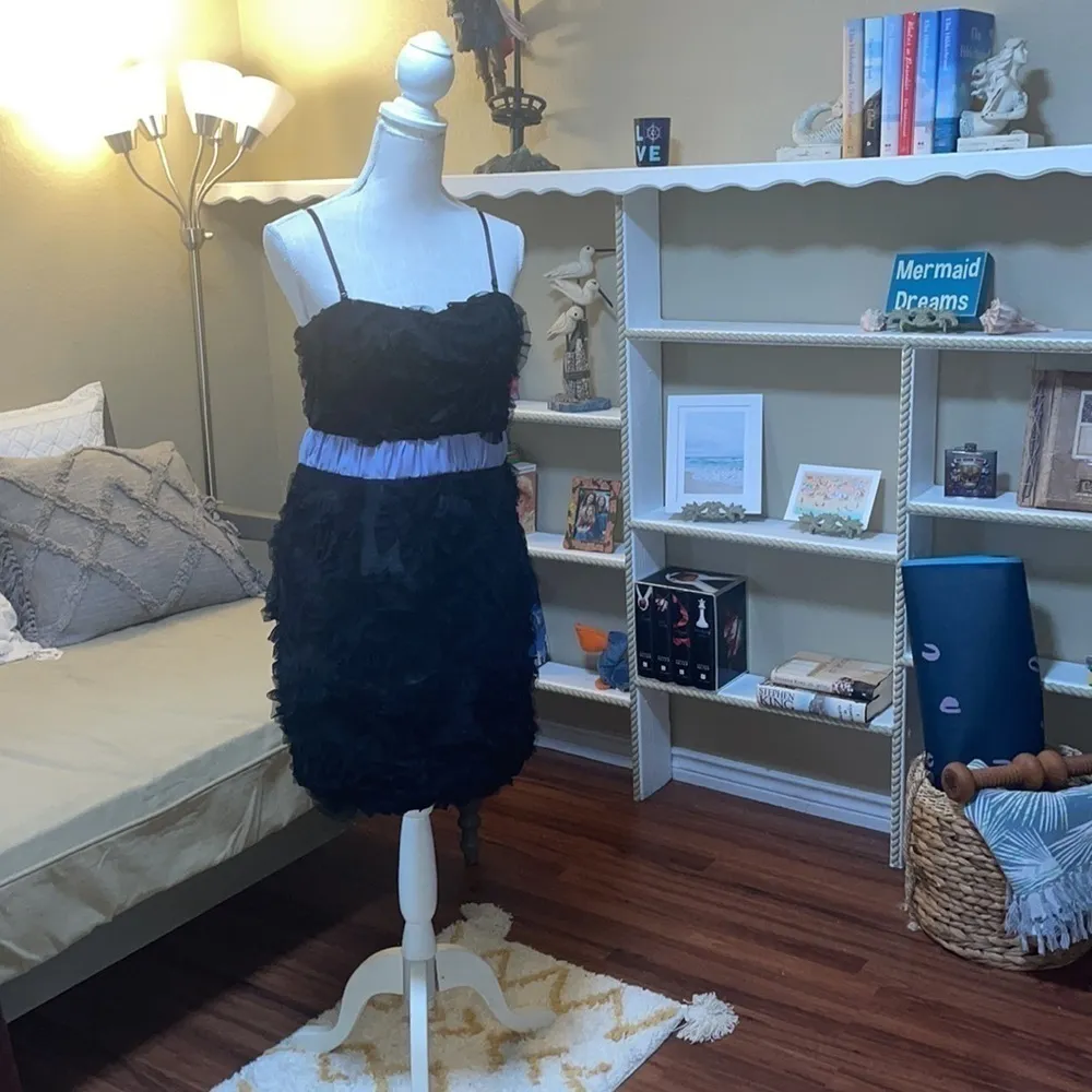 Miss Me Couture Cocktail Little Black Dress Purple Trim - Image 15