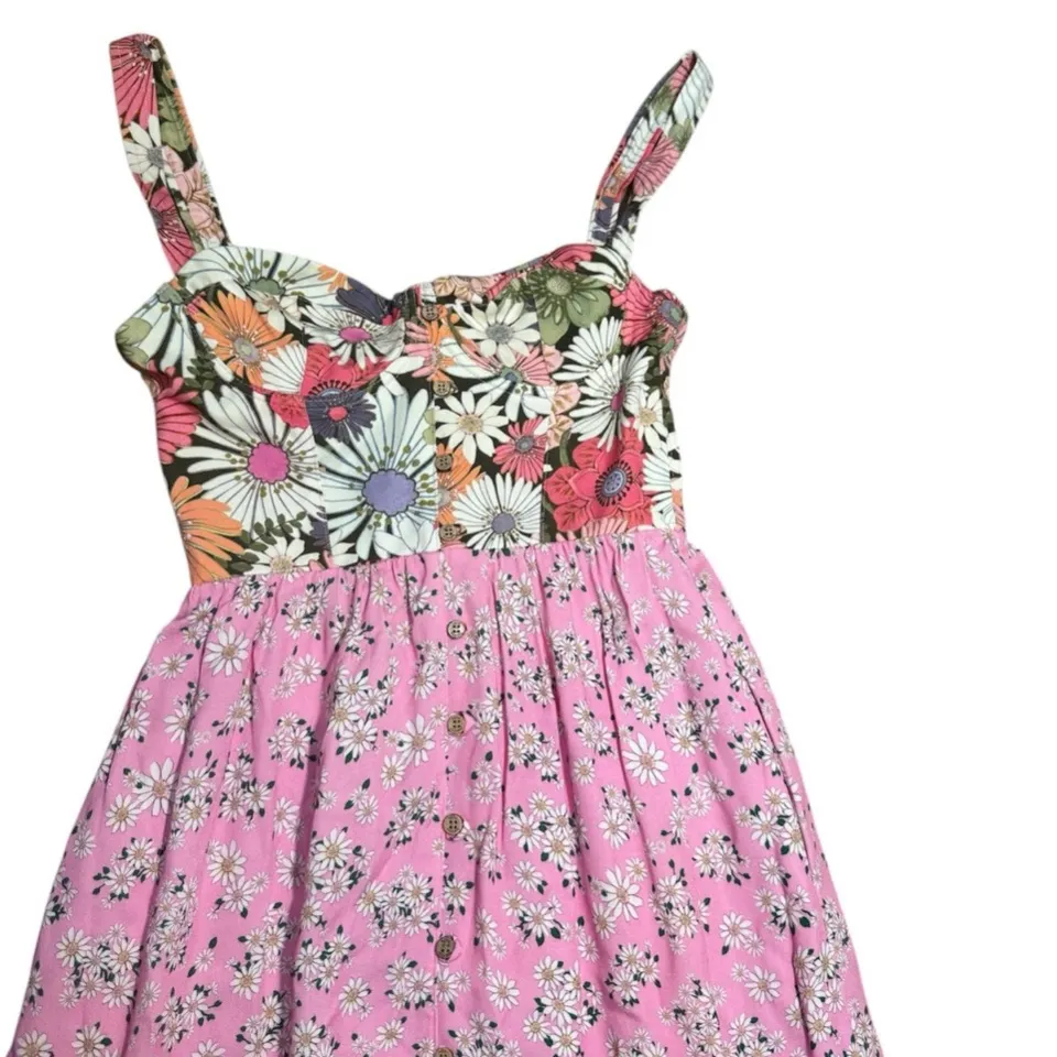 Agua Bendita Alani Maxi Dress in Bloom Floral Patchwork Size S NWT - Image 5