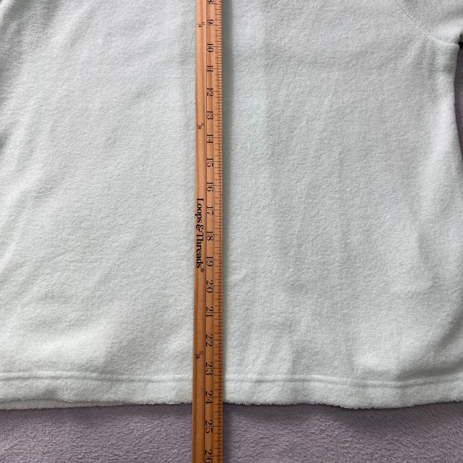 Miss Elaine Fleece Zip Robe Jacket S‎ | Aqua Blue Embroidered Floral Lounge Cozy - Image 6