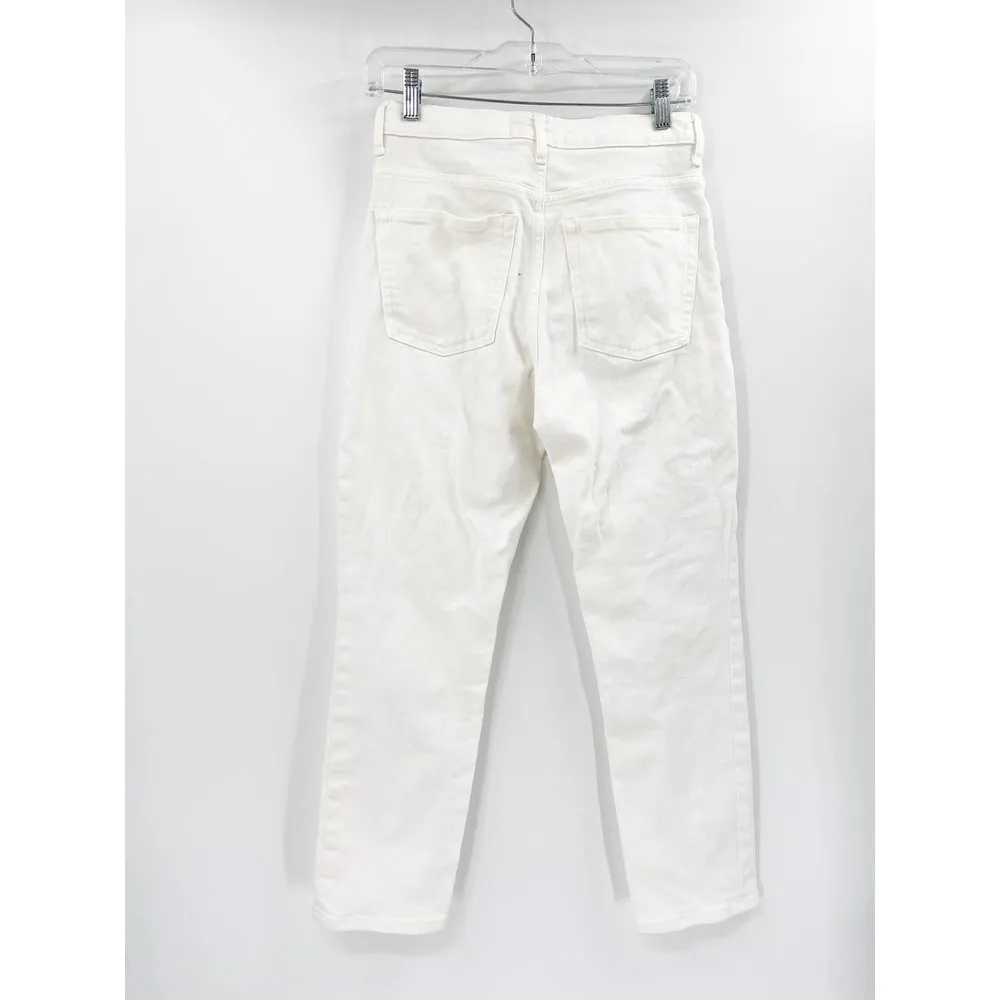 Everlane Solid White High Waist Straight Leg Ankle Jeans Size 27 - Image 3