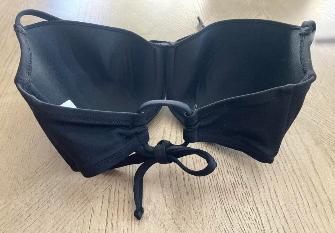 Never worn  Bandeau Halter black Bikini Top. Sz 34 DD - Image 4