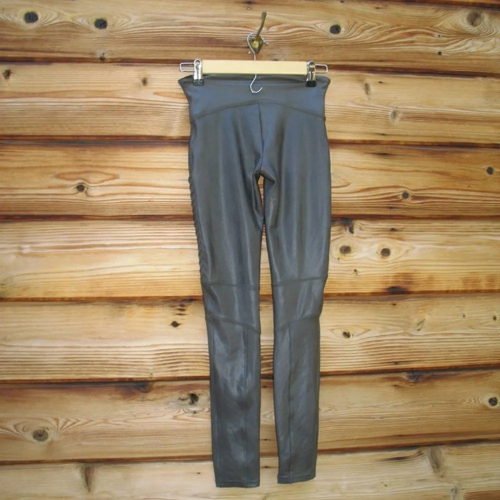 Spanx  Faux Leather Moto Leggings Gunmetal S - Image 8