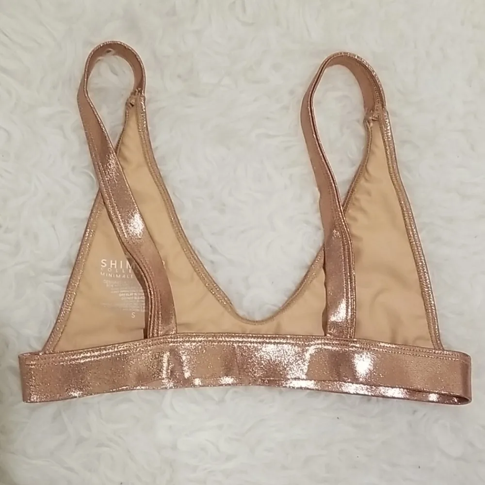 đź’•MINIMALE ANIMALEđź’• Shimmer Isle Bikini TOP Small S NWOT - Image 2