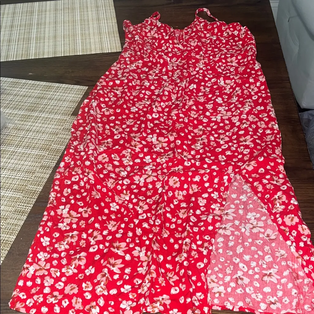 SHEIN Red Floral Dress - Image 2