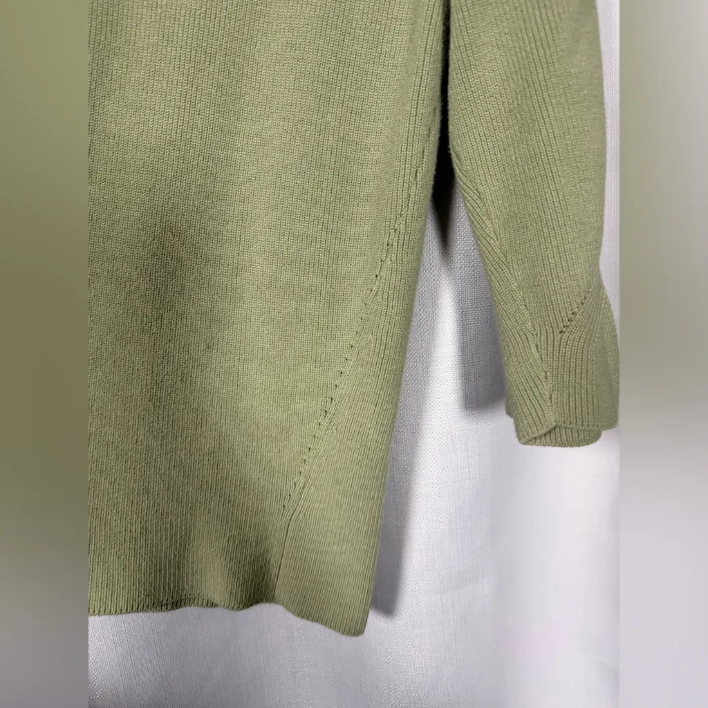 Rag & Bone Sweater Amy Ribbed Sage Green Oversized Collared Sweater Small - Image 7