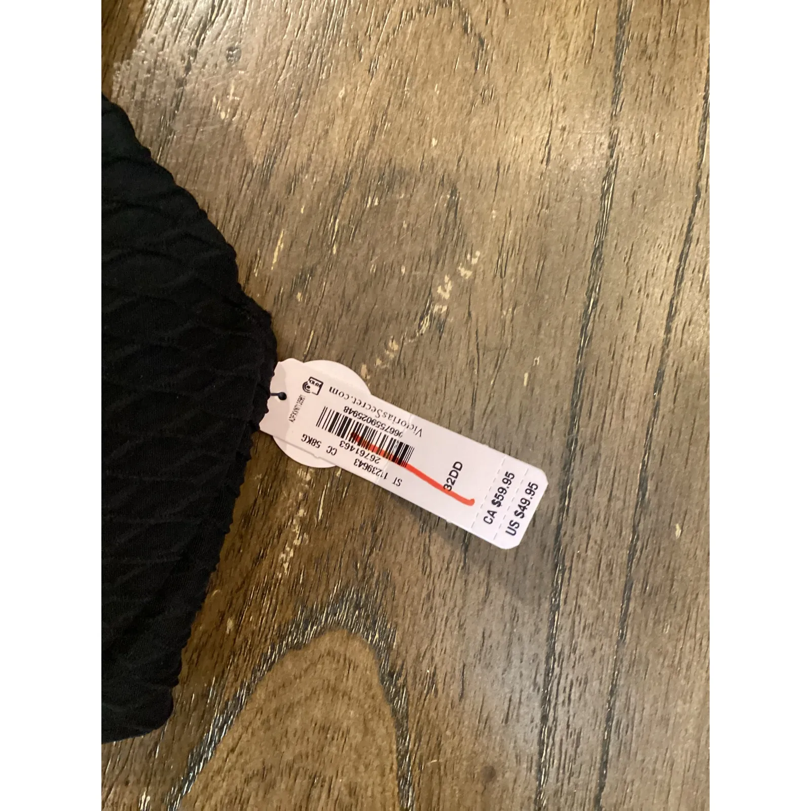 Victoria's Secret Swim Mix & Match textured Twist Push-Up Bikini Top Black 32DD - Image 3