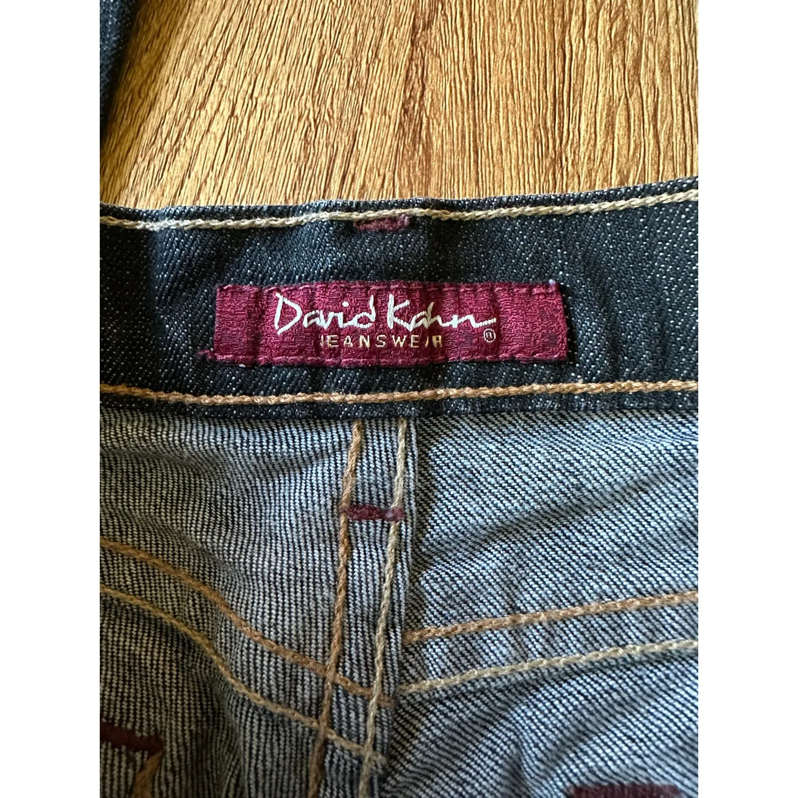 David Khan Vintage Dark Wash Low Rise Flare Jeans Size 25 Black - Image 2