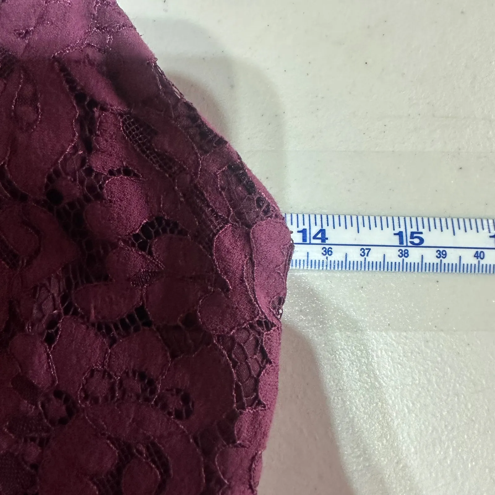 Lovers + Friends Burgundy Lace Strappy Back Midi Dress Skylight Dress Size S - Image 15