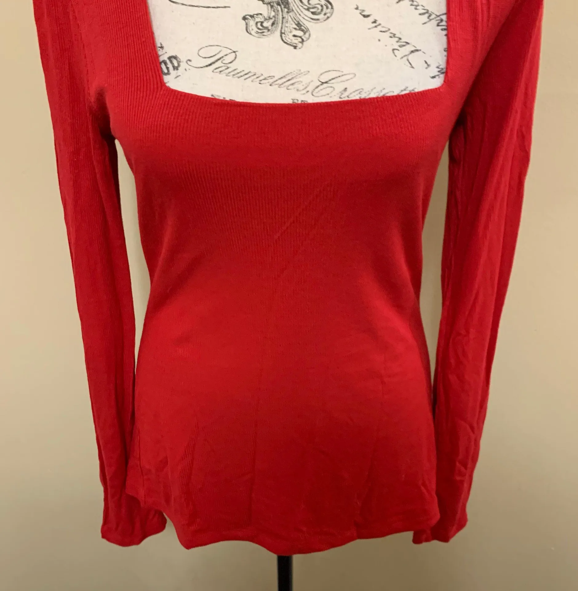 INC  Red Long Sleeve Top - Image 9