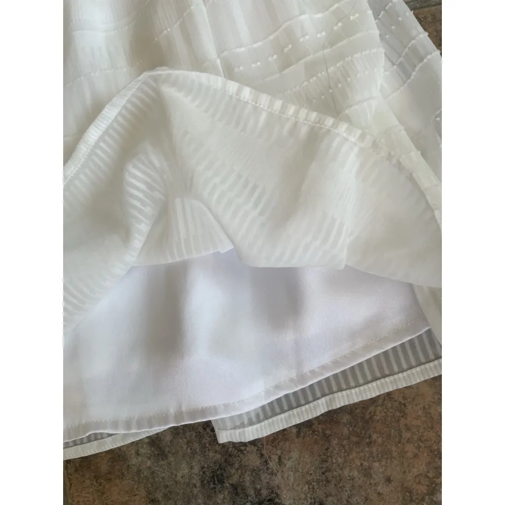 Bebe Julissa White Texture Chiffon Dress XS - Image 5