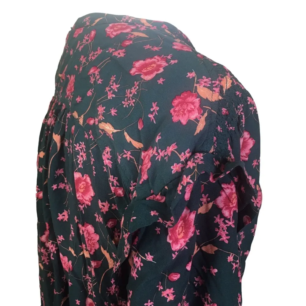 Free People Flower Fields Mini Dress Free People Size Small Green Pink Combo - Image 5