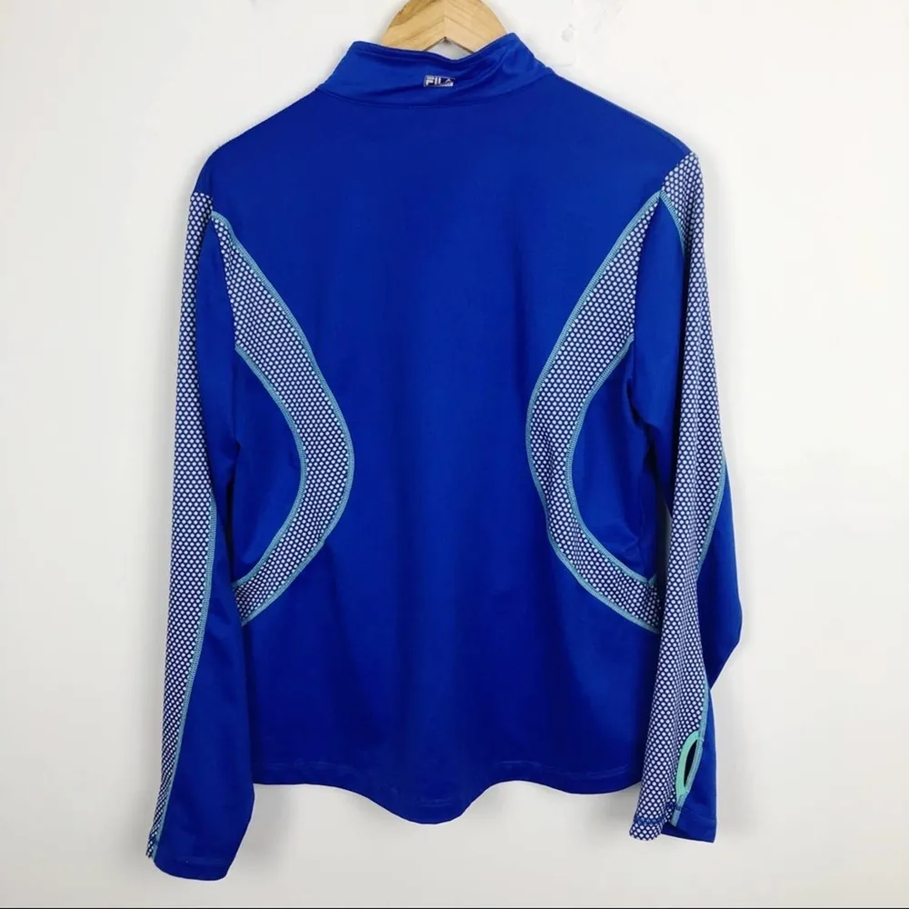 Fila Sport Half Zip Running Pullover Shirt Blue XL - Image 8