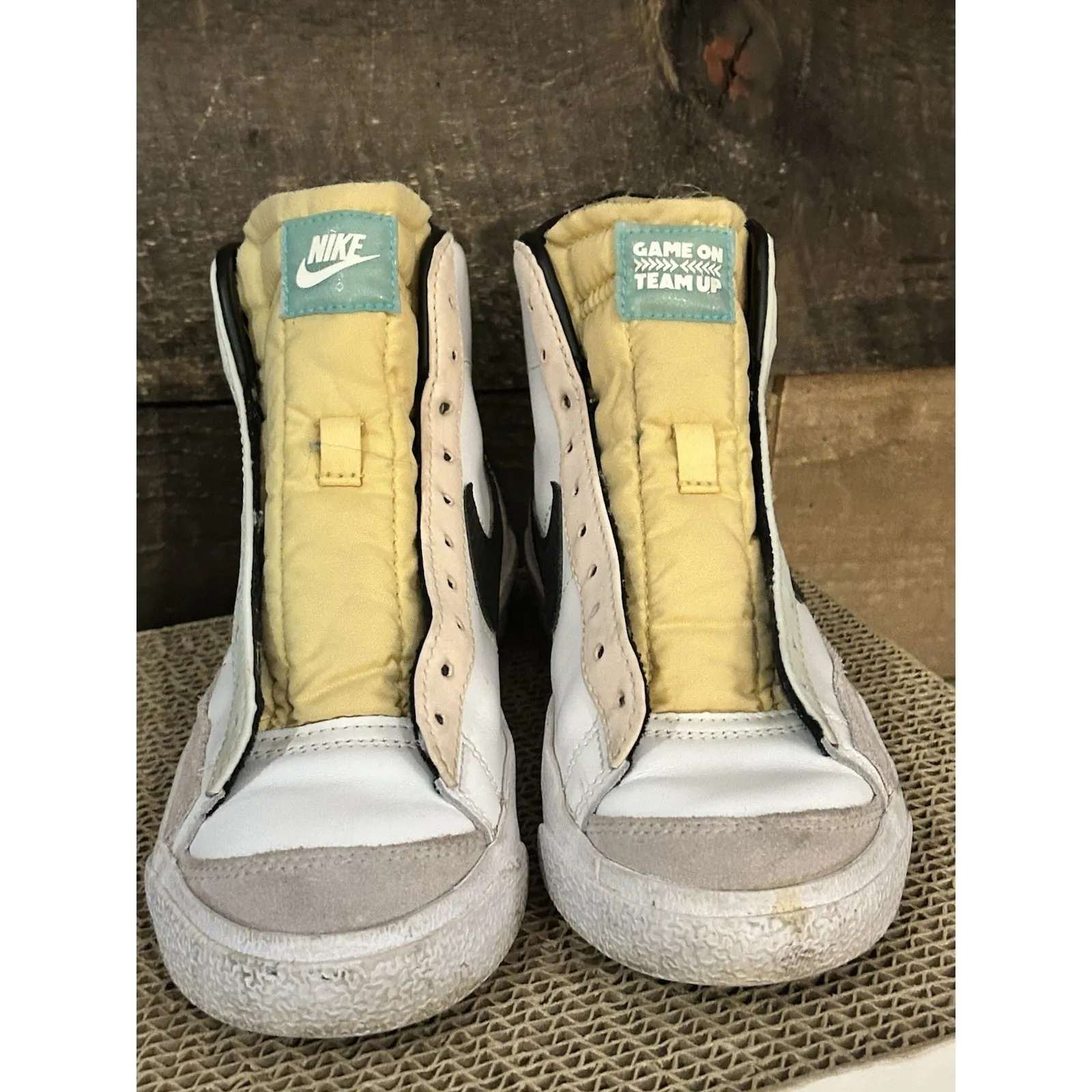 Nike Blazer High tops, Unisex, Game On/Team Up, Sneakers‎ Size 6.5 No Laces - Image 3