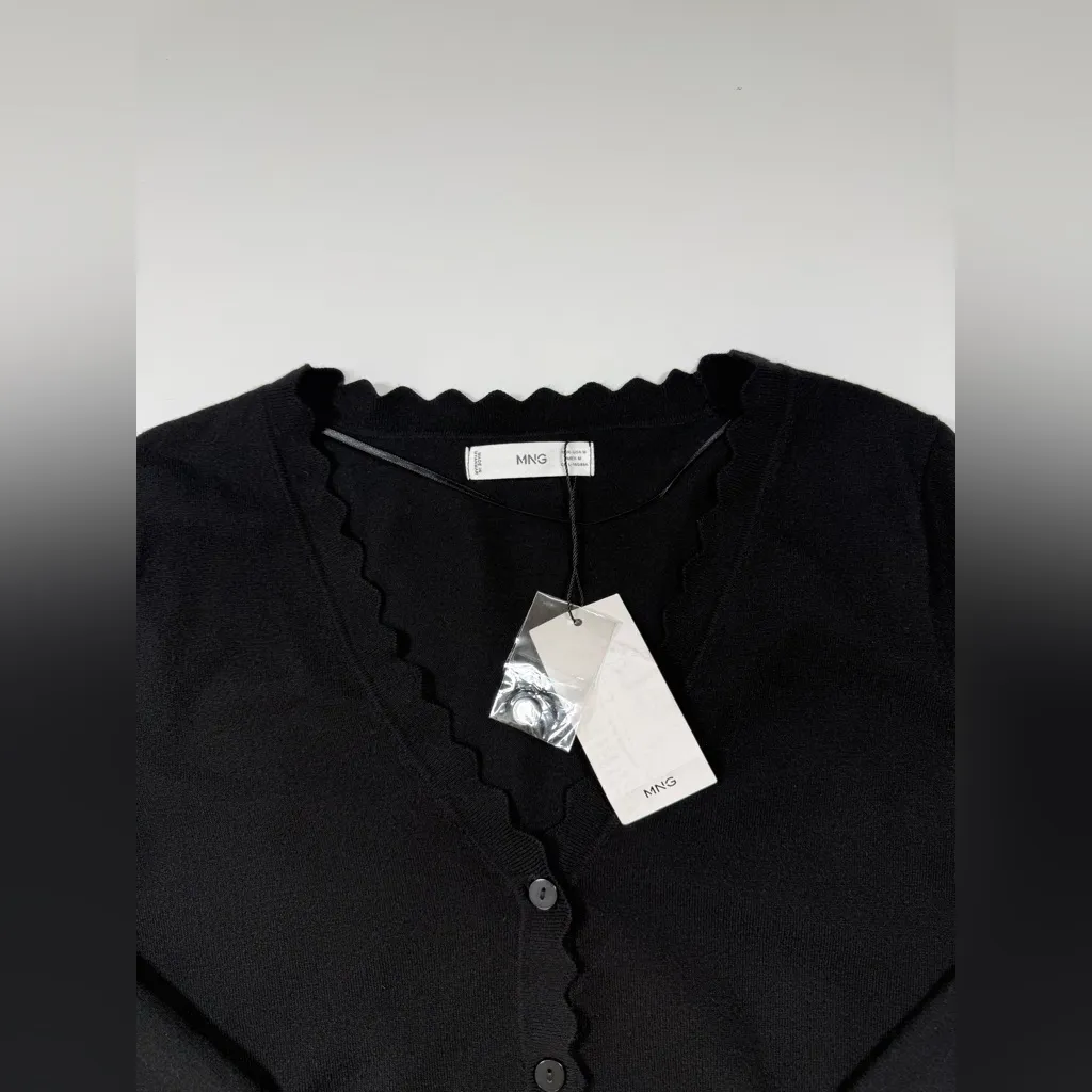 Mango Black Scalloped Cardigan 🖤 NEW WITH TAGS🏷️ - Image 4