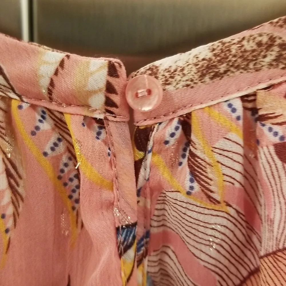 💕JOIE💕 Sleeveless Halter Blouse ~ Pink Floral Botanical Print ~ Small S NWT - Image 5