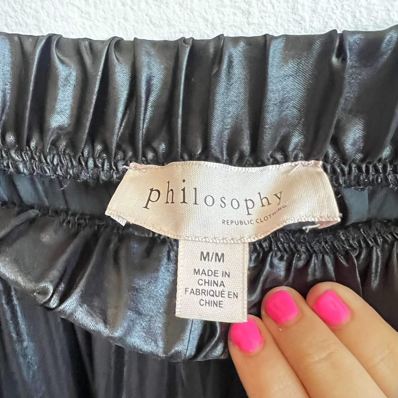 Philosophy Black Tiered Maxi Skirt Dark Fairy Grunge Y2K Goth Stretch Medium - Image 3