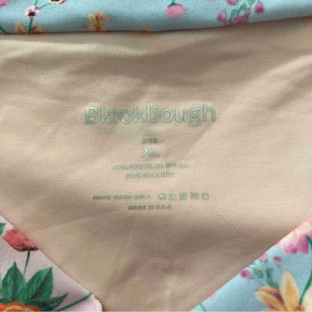 NWT Blackbough Valentina High Waist Floral Bikini Bottoms Size XL Pink - Image 8